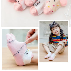 MOMISY 5 Pairs Baby kids Girl Boys Toddlers InfantmCotton Stretch Baby Socks (IN, Age, 12 Months, 24 Months, Mix Animal)