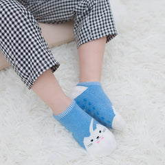 MOMISY Baby Socks, Anti Skid Non slip Cotton Stretch, 3 Pairs, Toddler Boys Girls (IN, Age, 3 Years, 5 Years, Tail)