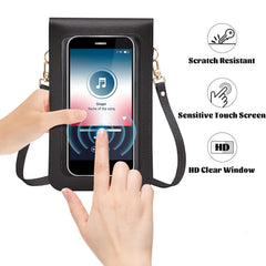 MOMISY Women Cellphone Sling Bag Card Holder Wallet Purse Clutch Handbag Crossbody Shoulder Bag for Girls (Black)