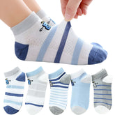 MOMISY 5 Pairs Baby Kids Girl Boys Tube Socks Toddlers Comfortable Ankel Length gifts (SmilingRobot, 3 to 5 year)