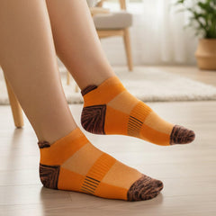 MOMISY Unisex Cotton Blend, Low-Cut Liner Ankle Socks, Pack of 5, Multicolour, Free Size (IN, Alpha, Free Size, Liner A)