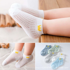 MOMISY 5 Pairs Tube Socks for children Toddlers Infant Baby Girl Boys (ThinCrown-Boys, 3 Year to 5 Year)