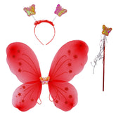 MOMISY Baby Photography Props, Baby Ferry Outfit with Feather, Stick and Headband for Kids Parties Anniversaries Photography (Red)