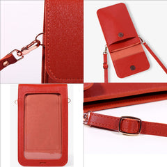 MOMISY Women Cellphone Sling Bag Card Holder Wallet Purse Clutch Handbag Crossbody Shoulder Bag for Girls (Red)