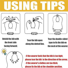 MOMISY Disposable Baby Bibs and Placemats, 20 Sets, Leak Proof, Travel and Outdoor Use