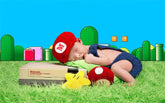 MOMISY Baby Photography Props, Includes Diaper & Cap for Kids Parties Anniversaries Photography-Set of 2 Pieces (RedBlue)