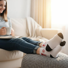 MOMISY Premium Cotton Blend Cushion Crew Socks, Multicolor, Pack of 5, Unisex, Free Size