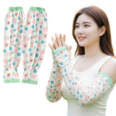 MOMISY UV Sun Protection Arm Sleeves with Thumb Hole Sun Protection Hand Cover for Running and Cycling for Women, Loose-Fit Cooling Cover.