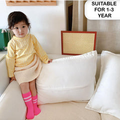 MOMISY Striped Tube Ankle Socks for Toddlers, 4 Pairs, Boys and Girls (IN, Age, 12 Months, 24 Months, 4C)