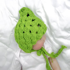 MOMISY Handmade Crochet Baby Photoshoot Photography Clothing Props, Cap-Parrot Green