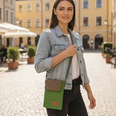 MOMISY Small Crossbody Mobile Sling Bag for Women |Stylish Phone Pouch with Detachable & Adjustable Strap |Mobile Purse|Versatile Cell Phone Pouch for Girls | Ideal Gift For Woman (Green)