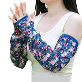 MOMISY UV Sun Protection Arm Sleeves with Thumb Hole Sun Protection Hand Cover for Running and Cycling for Women, Loose-Fit Cooling Cover