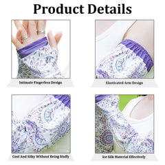 MOMISY UV Sun Protection Arm Sleeves with Thumb Hole Sun Protection Hand Cover for Running and Cycling for Women, Loose-Fit Cooling Cover