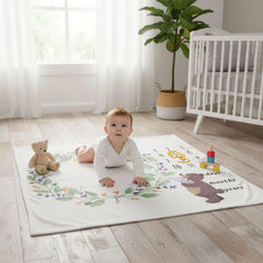MOMISY Baby Milestone Blanket and Props for Baby's |1 to 12 Months Prop |Baby Bedding |Ac Room Blanket for Summer|Newborn| Infants Winter Blanket(Bear)