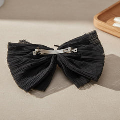 MOMISY Bow Shaped Hair Clip, Hair Accessories for Women and Girls (Net Black, Free)