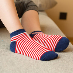 MOMISY 5 Pairs Girl Boys Tube Socks Toddlers Infant Solid Color Boat Spring and Autumn Socks Stretch Baby kids Sock (Flag, 1 Year to 3 Year)