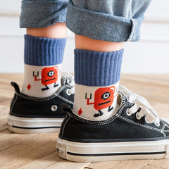 MOMISY 5 Pairs Baby Girl Boys Tube ankle Socks for Baby Girl BoysToddlers Infant kids (Cosmic Monster, 1 year to 3 year)