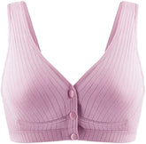 Momisy Women's Cotton Lightly Padded Wire Free Maternity Bra Deep Fuschia