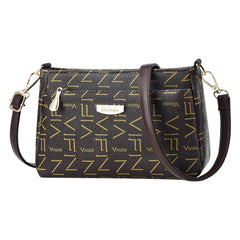 MOMISY Sling Bag with Long Strap for Women Shoulder Zipper Closure Handbags Multipurpose Crossbody ladies Daily (Brown Character)