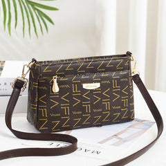 MOMISY Sling Bag with Long Strap for Women Shoulder Zipper Closure Handbags Multipurpose Crossbody ladies Daily (Brown Character)