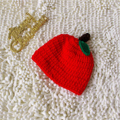 MOMISY Chilli Cap and diaper - Baby Photography & Photoshoot Prop (Red)