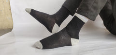 MOMISY Men's Premium Cotton Cushion Socks, (Multicolor) Pack of 5 (Free Size) (2 Color)
