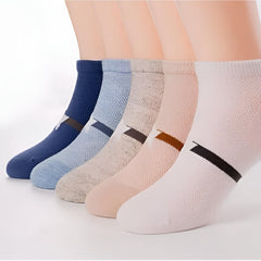 MOMISY 5 Pairs Girl Boys Tube Socks Toddlers Infant Solid Color Boat Spring and Autumn Socks Stretch Baby kids Sock (IN, Age, 3 Years, 5 Years, Star1Striped)