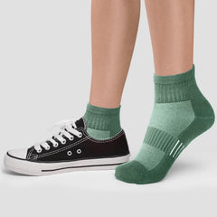 MOMISY Unisex Cotton Blend Ankle Crew Socks, Mid Tube for Men & Women, Pack of 5, Multicolour, Free Size (Crew B)