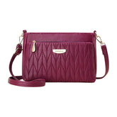 MOMISY Sling Bag with Long Strap for Women Shoulder Zipper Closure Handbags Multipurpose Crossbody ladies Daily (Purple Leaves)