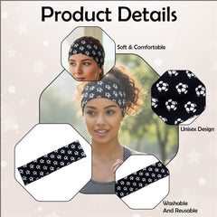 MOMISY Multifunction Yoga Fitness Gym Sports Sweatband Headband Microfiber Men and Women (FB Black)