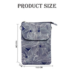 MOMISY Content generated Canvas Mobile Bag Cellphone Sling Card Holder Wallet Handbag, Crossbody Multi-function Shoulder Bag for Girls (Blue)