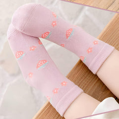 MOMISY 5 Pairs Tube Socks for children Toddlers Infant Baby Girl Boys (Cute Rabbit, 1 year to 3 year)