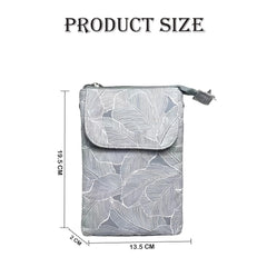 MOMISY Content generated Canvas Mobile Bag Cellphone Sling Card Holder Wallet Handbag, Crossbody Multi-function Shoulder Bag for Girls (Light Grey)