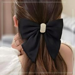 MOMISY Bow Shaped Hair Clip, Hair Accessories for Women and Girls (DiamondBlack, Free)