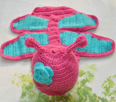 MOMISY Newborn Photography Props Baby Girl Boy Photo Props for Infant Hand Crocheted Butterfly Outfit-Pink Blue