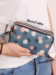 MOMISY Women's Girls Clutch | Zipper | Ladies Purse Wallet Girls (FlowerLeaves)