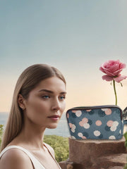 MOMISY Women's Girls Clutch | Zipper | Ladies Purse Wallet Girls (FlowerLeaves)