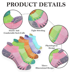 MOMISY Unisex Cotton Blend, Low-Cut Liner Ankle Socks, Pack of 5, Multicolour, Free Size (IN, Alpha, Free Size, Liner B)