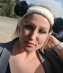 MOMISY Elastic Women's Lovely Hair Band Wash Face Spa Headband-Washable Facial Band Makeup Wrap Headbands Fits All Head Sizes (Panda White Grey)