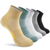 MOMISY Unisex Cotton Blend Ankle Crew Socks, Mid Tube for Men & Women, Pack of 5, Multicolour, Free Size (Crew B)
