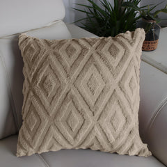 MOMISY Corduroy Cushion Throw Pillow Covers, Diamond, 45 x 45 cm, 18 x 18 inch (2, Khaki2)