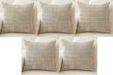 MOMISY Corduroy Cushion Throw Pillow Covers Pink 45 x 45cm, 18x18 inch (Light Grey, 5)
