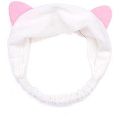 MOMISY Elastic Lovely Hair Band Wash Face Spa Headband-Washable Facial Band Makeup Wrap Headbands for Women (Red White)
