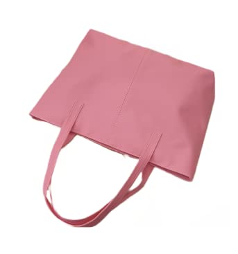 MOMISY Women's Polyester Large Capacity Shoulder Tote Handbag with Top Handle & Multi-Pockets-Pink