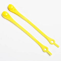MOMISY Elastic Shoelaces Stretchy Silicone Elastic Special No Tie Shoe Laces for Children and Adults Lazy Tieless Suitable for All Shoes-Yellow, 14Pcs
