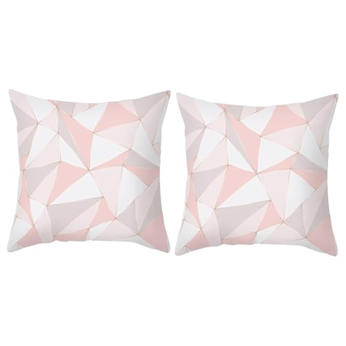MOMISY Decorative Polyester Home Sofa Bedside Cushion Throw Pillow Covers, 45 x 45 cm, Pack of 2 (3D-2)