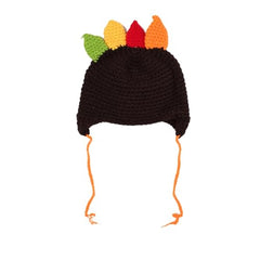 MOMISY Turkey Crown Big Eyes Cartoon Cap Newborn Baby Photography Shoot Props Costumes - 0 To 6 Months (Brown)