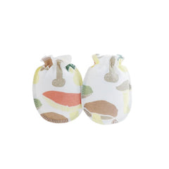 MOMISY 100% Cotton Baby Caps, Mittens and Booties Combo Set for 0-6 Months (Mashroom, 1)