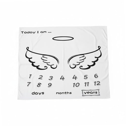 MOMISY Baby Milestone Blanket and Props for Baby's |1 to 12 Months Prop |Baby Bedding |Ac Room Blanket for Summer|Newborn| Infants Winter Blanket(Wing)