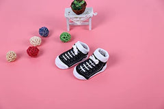 MOMISY 5 Pairs Baby Girl Boys Tube Socks Toddlers Infant Solid Color Ankle Socks Stretch Baby Socks (Multicolored, 0 Months-6 Months)